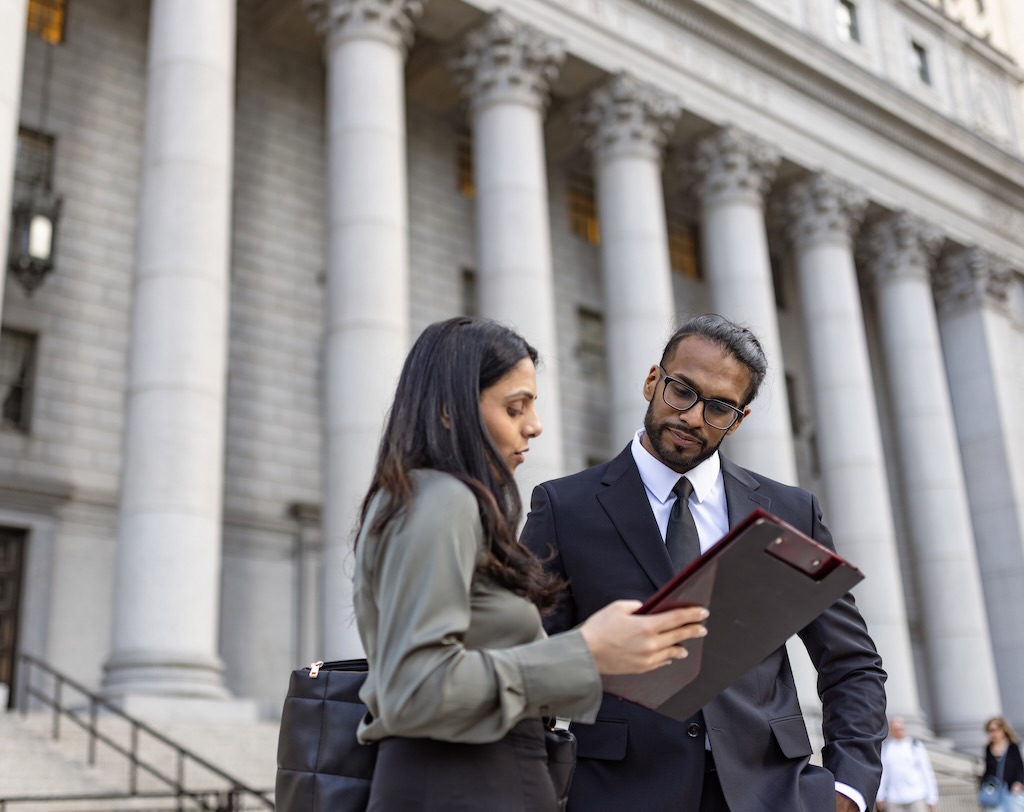 Professional Discussion on Courthouse Steps